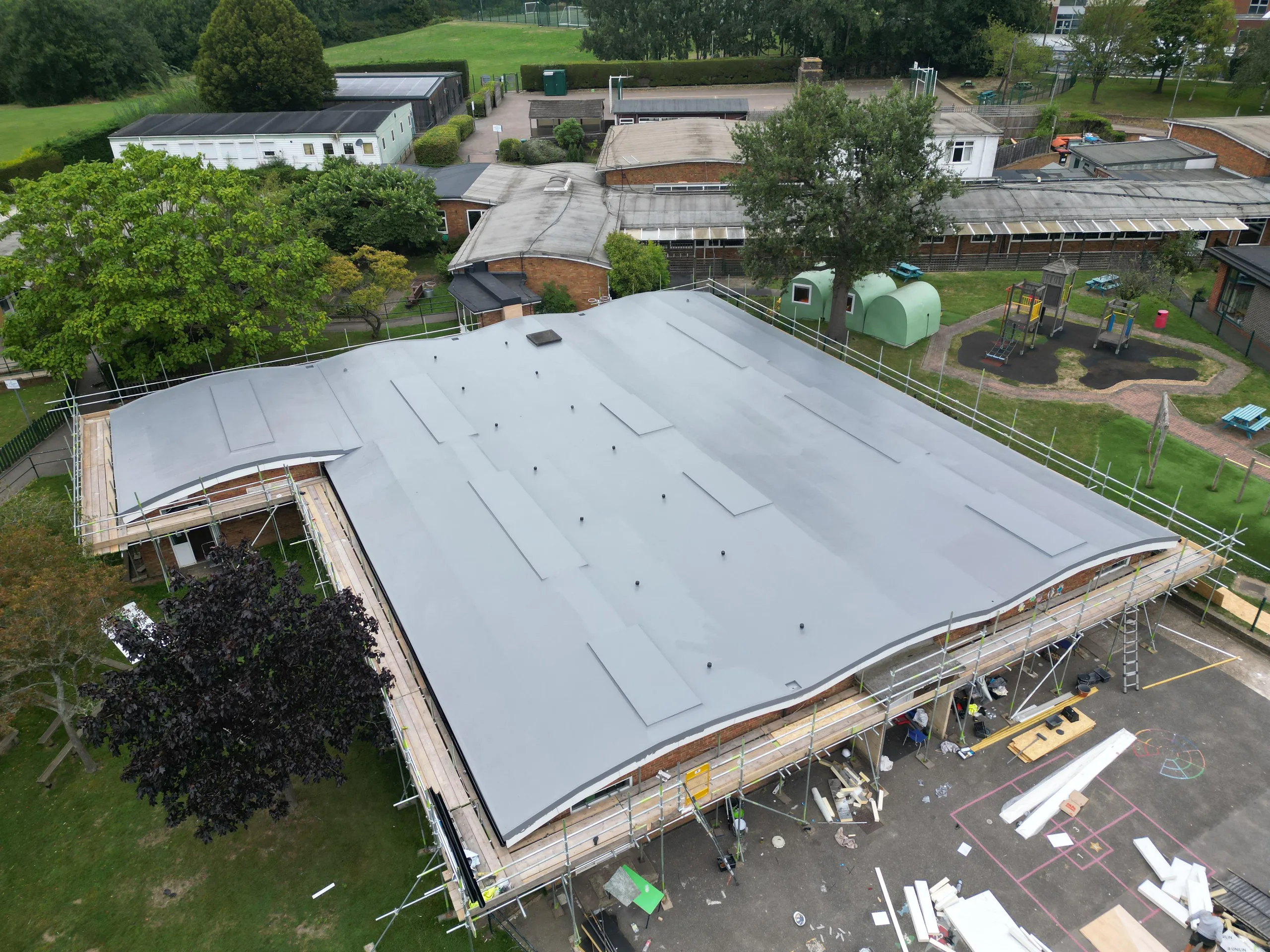 FLEXITEC liquid roofing system installed on a completed roof