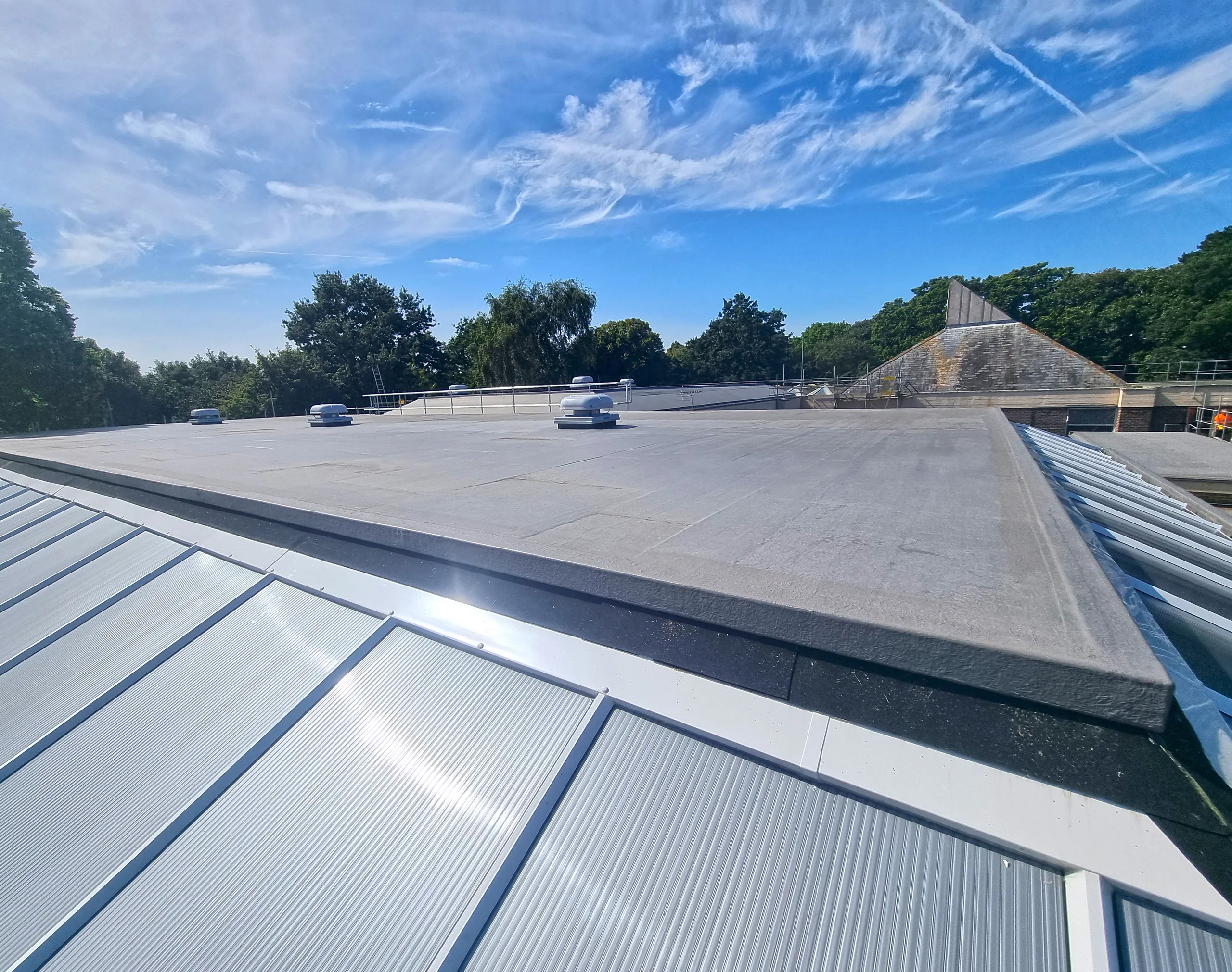 FLEXITEC liquid roofing system installed on a completed roof